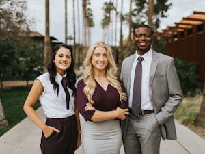 Kelsey Wilson (Vice President of Policy candidate), Brittany Benedict (President candidate)&nbsp;and Lester Nnagbo (Vice President of Services candidate) make up the Benedict ticket.&nbsp;