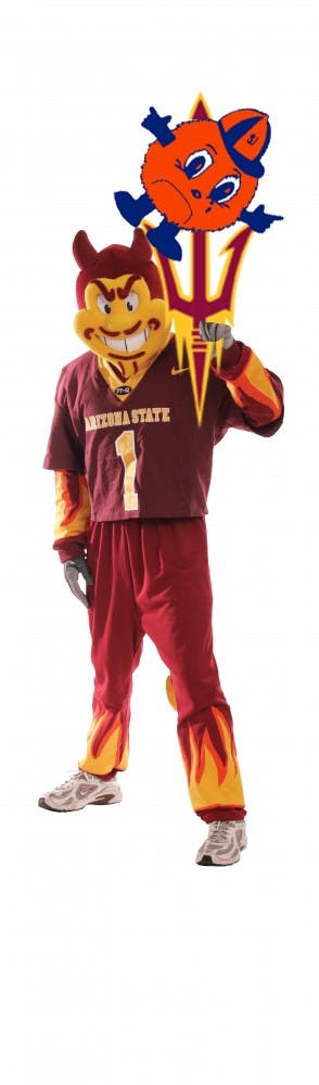 Sparky causes destruction to the Oranges. Photo illustration by Brendan Capria. 