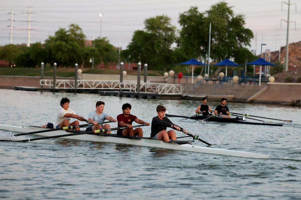 Generations past, present man oars of Rowing Club at ASU - The Arizona ...