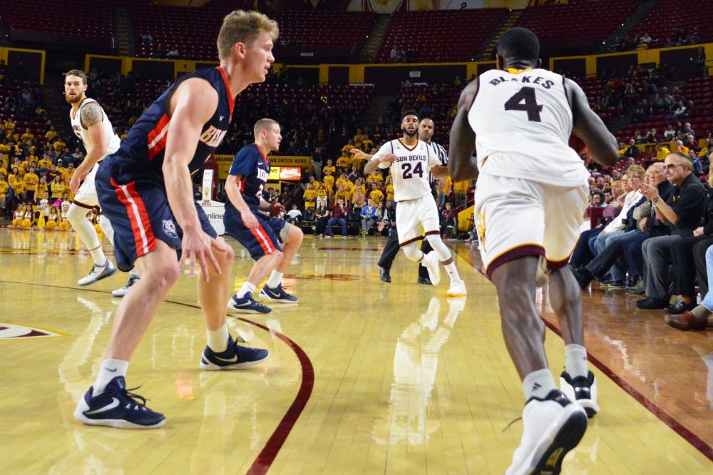 Arizona State University&nbsp;plays Belmont University in a game held on Monday, Nov. 16, 2015, in the Wells Fargo Arena in Tempe. &nbsp;