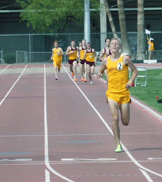 Nick Happe leads the field at the Baldy Castillo Invite on Mar. 19, 2011. Happe and the Sun Devils had noteworthy performance at the NAU Tune-Up on Feb. 16. (Photo by Beth Easterbrook)