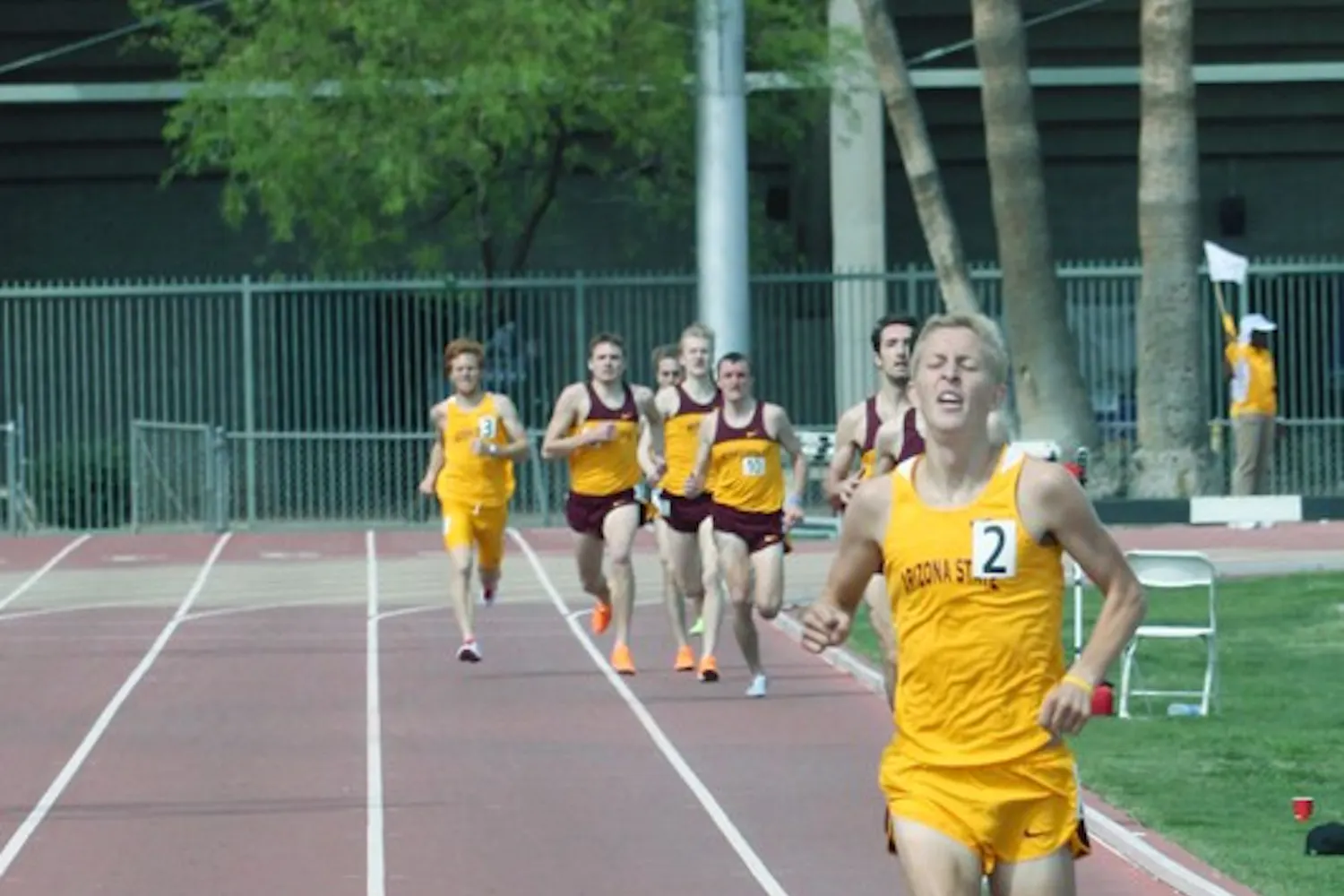 Nick Happe leads the field at the Baldy Castillo Invite on Mar. 19, 2011. Happe and the Sun Devils had noteworthy performance at the NAU Tune-Up on Feb. 16. (Photo by Beth Easterbrook)