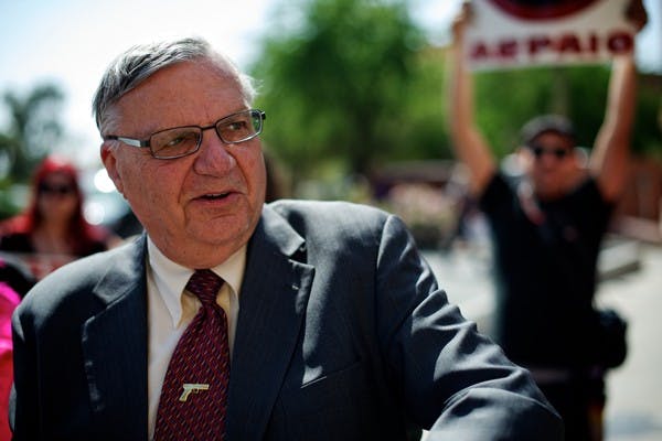 Maricopa County Sheriff Joe Arpaio campaigning for re-election in November of 2012 when he ran against two former Valley police officers.