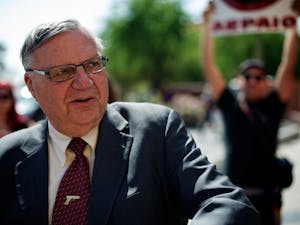 Maricopa County Sheriff Joe Arpaio campaigning for re-election in November of 2012 when he ran against two former Valley police officers.