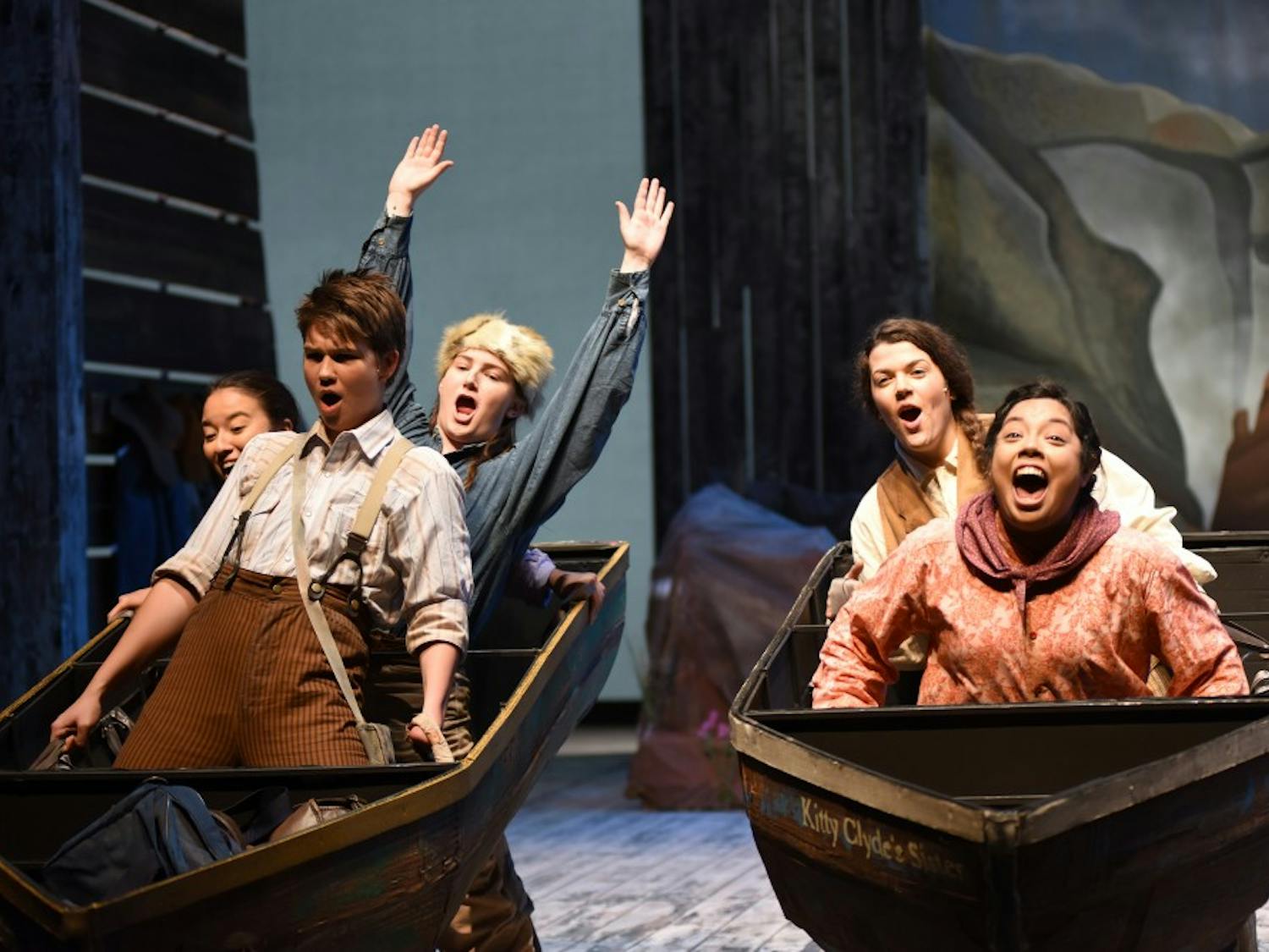 Actors perform&nbsp;"Men on Boats," which runs at the Paul V. Galvin Playhouse through April 2, 2017.
