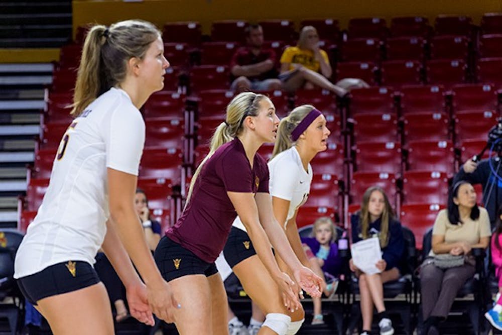 ASU Volleyball vs Mt Royal U, Sept. 4 2014