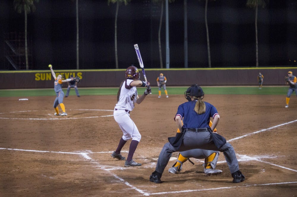 Senior outfielder Jennifer Soria prepares to swing at the perfect moment.