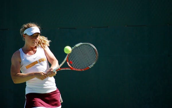 Senior Hannah James quickly whips a two-handed shot against Saint Mary's on March 3. James said she won’t truly appreciate everything she experienced at ASU until a couple months after she graduates. (Photo by Murphy Bannerman)