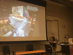 Marty Matlock Speaks about Urban Design at ASU on Feb. 1, 2017 in the Design North building on ASU's Tempe campus.