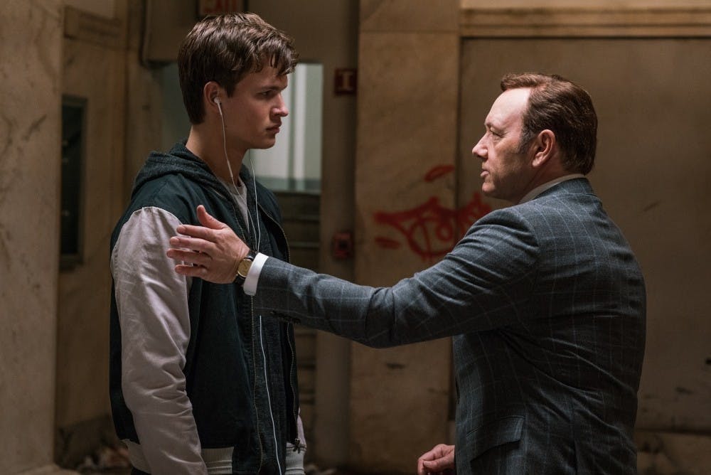 Ansel Elgort;Kevin Spacey