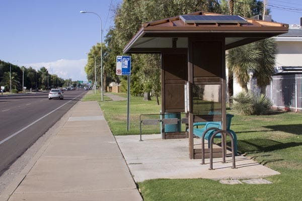FIND A NEW ROUTE: Downtown campus commuters could soon be affected by a Phoenix bus strike. Many employee transit unions may conduct a labor strike if a negation is not reached. (Photo by Annie Wechter)