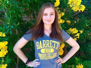 Jessica Sherman posing after receiving acceptance letter from ASU's Barrett the Honors College. Photo from @sayyes_to_thejess Instagram.&nbsp;