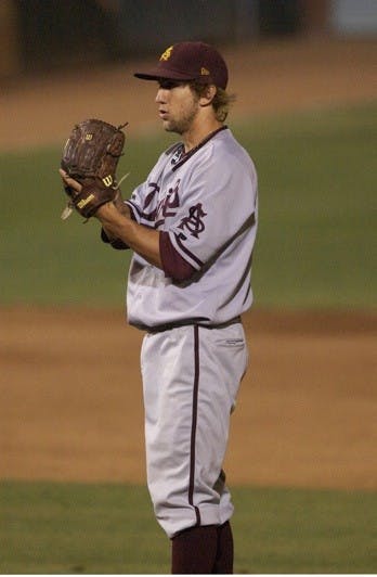 LOCKED IN: Jordan Swagerty's poise after giving up a game-tying home run was key to ASU clinching a second straight trip to the College World Series. (Photo by Scott Stuk)