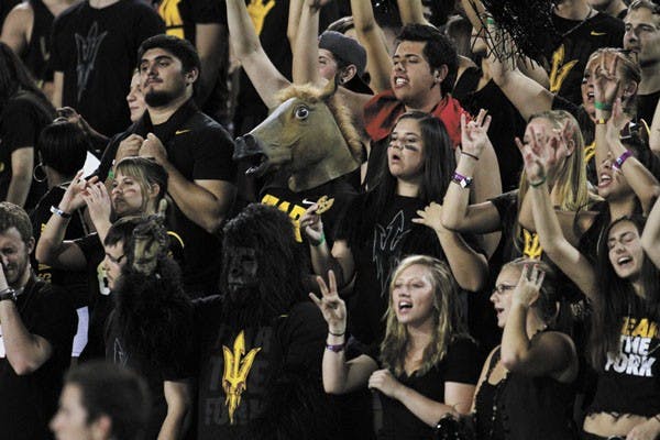 The number of police officers at the ASU vs. Oregon game reached 90, with hired security doubling that amount, leaving little room for crime within the stadium. (Photo by Vince Dwyer)