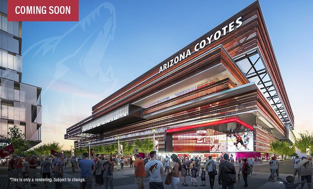 The Coyotes released an artists' rendering of the proposed arena on Nov. 14, 2016.