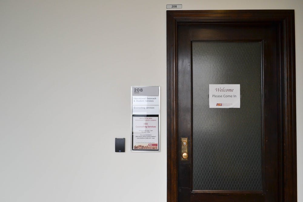 The entrance to the ASU Counseling Services office is pictured on Nov. 12, 2015.