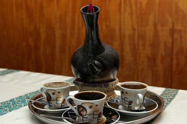 Café Lalibela serves exotic Ethiopian cuisine and is located on Hardy and University Drives. The restaurant has been family owned and operated since 1997. (Photo courtesy of Cafe Lalibela.)