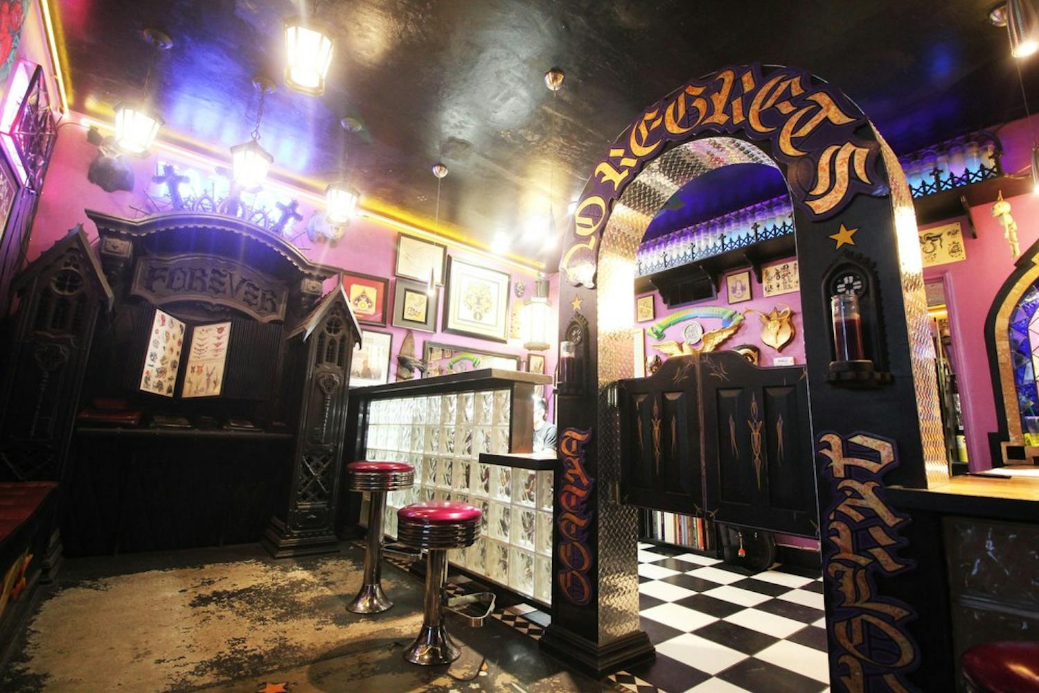 The interior of No Regrets Tattoo Parlor is pictured on Tuesday, Nov. 24, 2015, in Tempe.