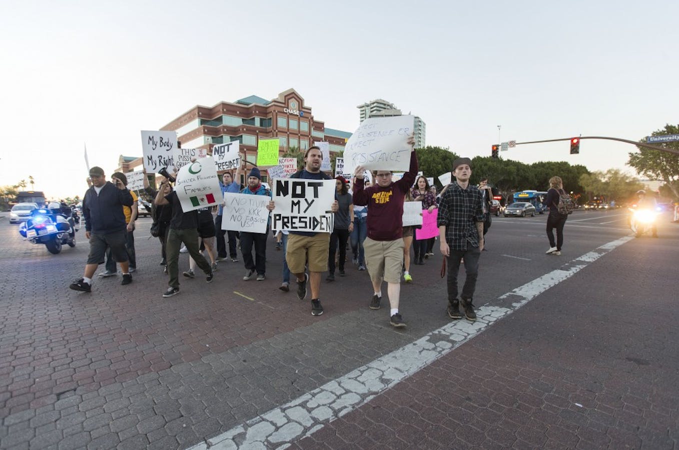 Photo Gallery Election protestors march on Tempe campus The Arizona State Press