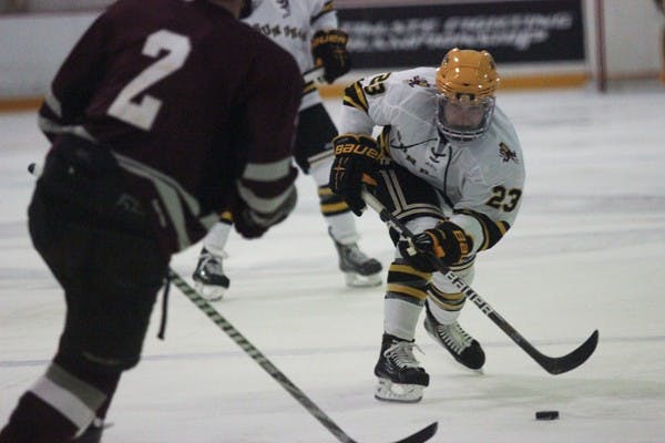 Jordan Young (23) looks before taking a shot during the Sun Devils’ 13-0 win over Texas A&M last Thursday. (Photo by Kyle Newman)