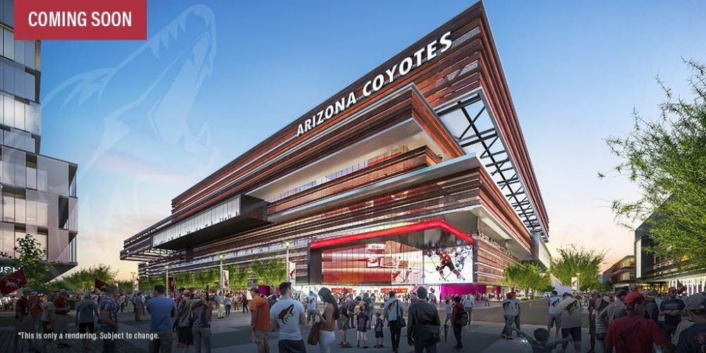 The Coyotes released an artists' rendering of the proposed arena on Nov. 14, 2016.&nbsp;