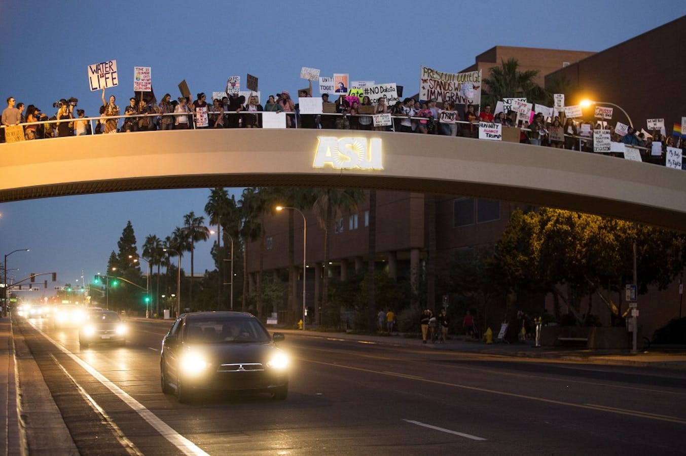 Photo Gallery Election protestors march on Tempe campus The Arizona State Press