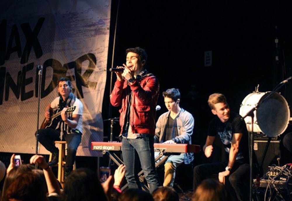Max Schneider performs at The Nile Theater on Wednesday. (Photo Courtesy of KJ Mark)
