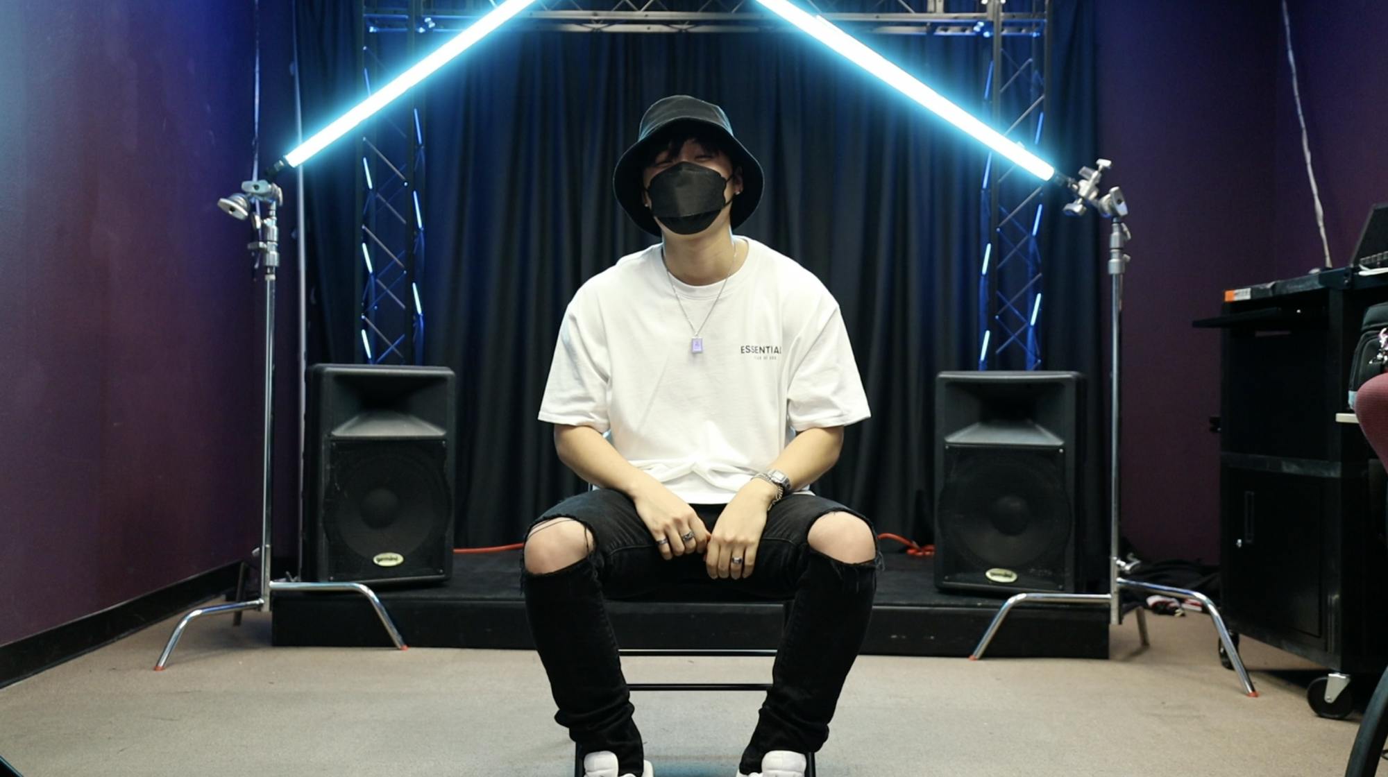 Daniel Oh prepares for his music video shoot at the Valley Vision Studio in Mesa, Arizona, on March 5, 2021