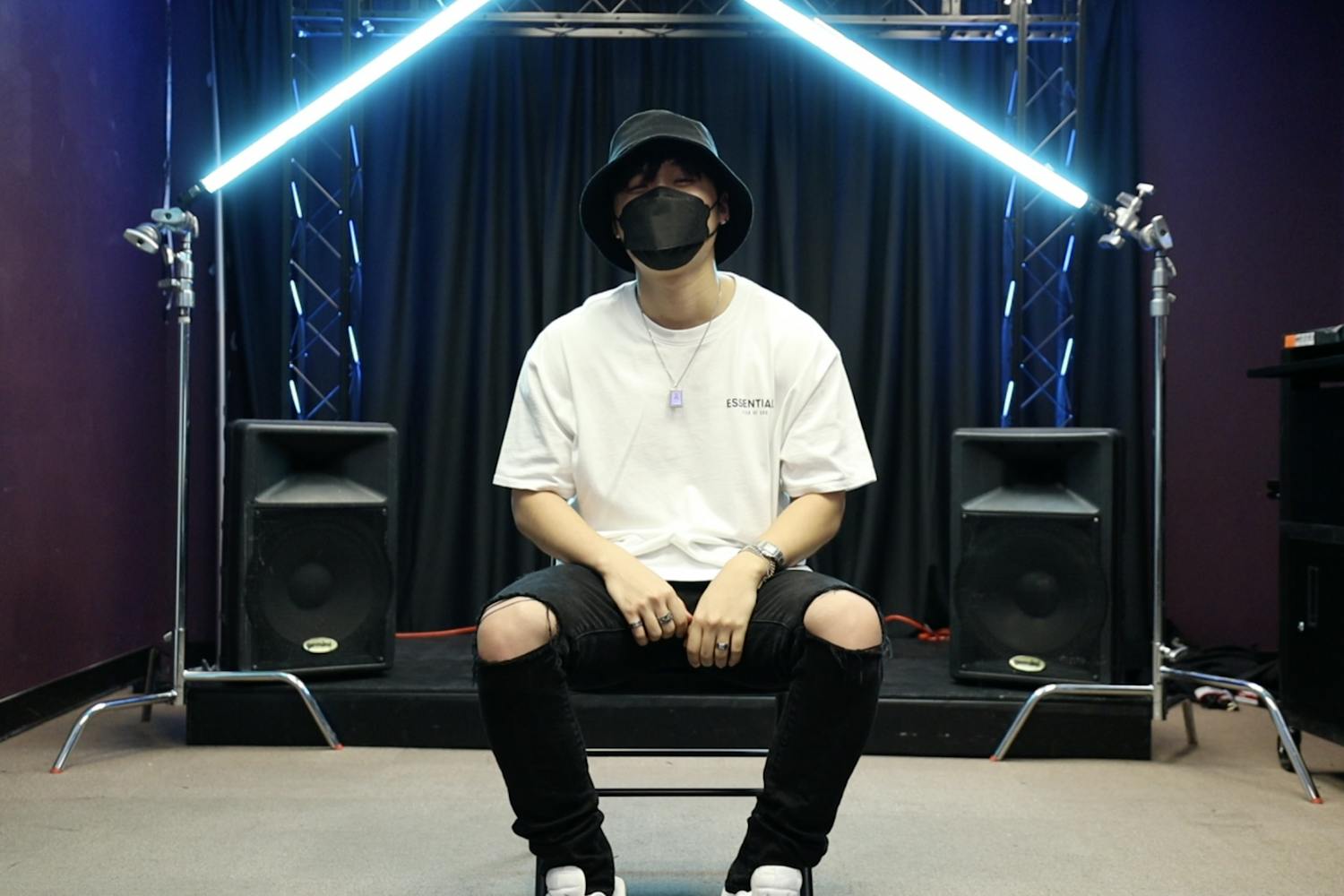 Daniel Oh prepares for his music video shoot at the Valley Vision Studio in Mesa, Arizona, on March 5, 2021