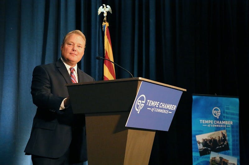 Tempe Mayor Mark Mitchell speaks in this undated file photo.
