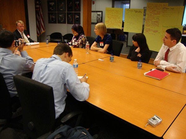 LEARNING ON SITE: Students from Barrett, the Honors College, took a trip to the Oklahoma City bombing site to learn about terrorism in America. (Photo Courtesy of Nesima Aberra)