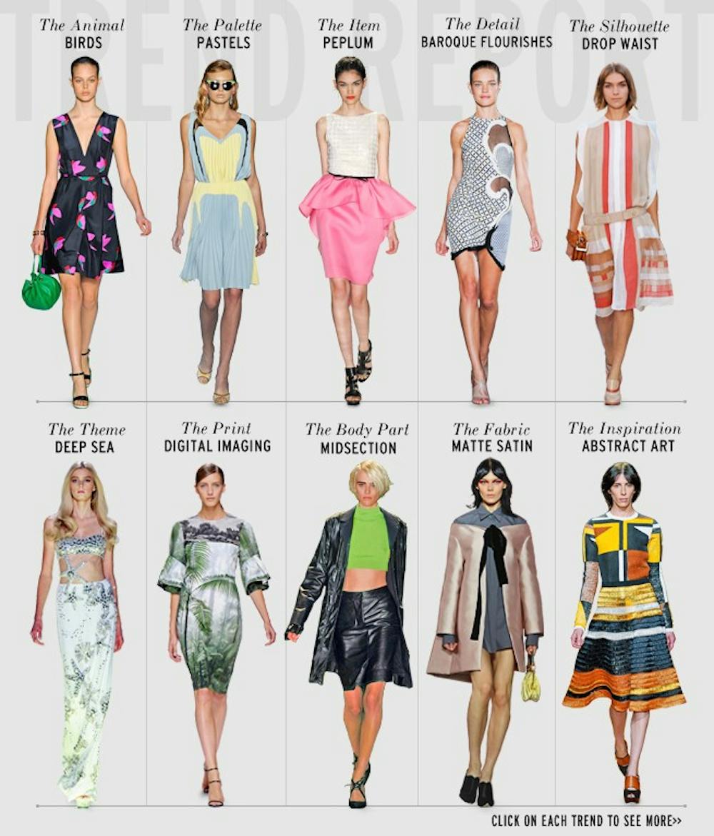 Spring Fashion Grid. Photo from Elle.com.