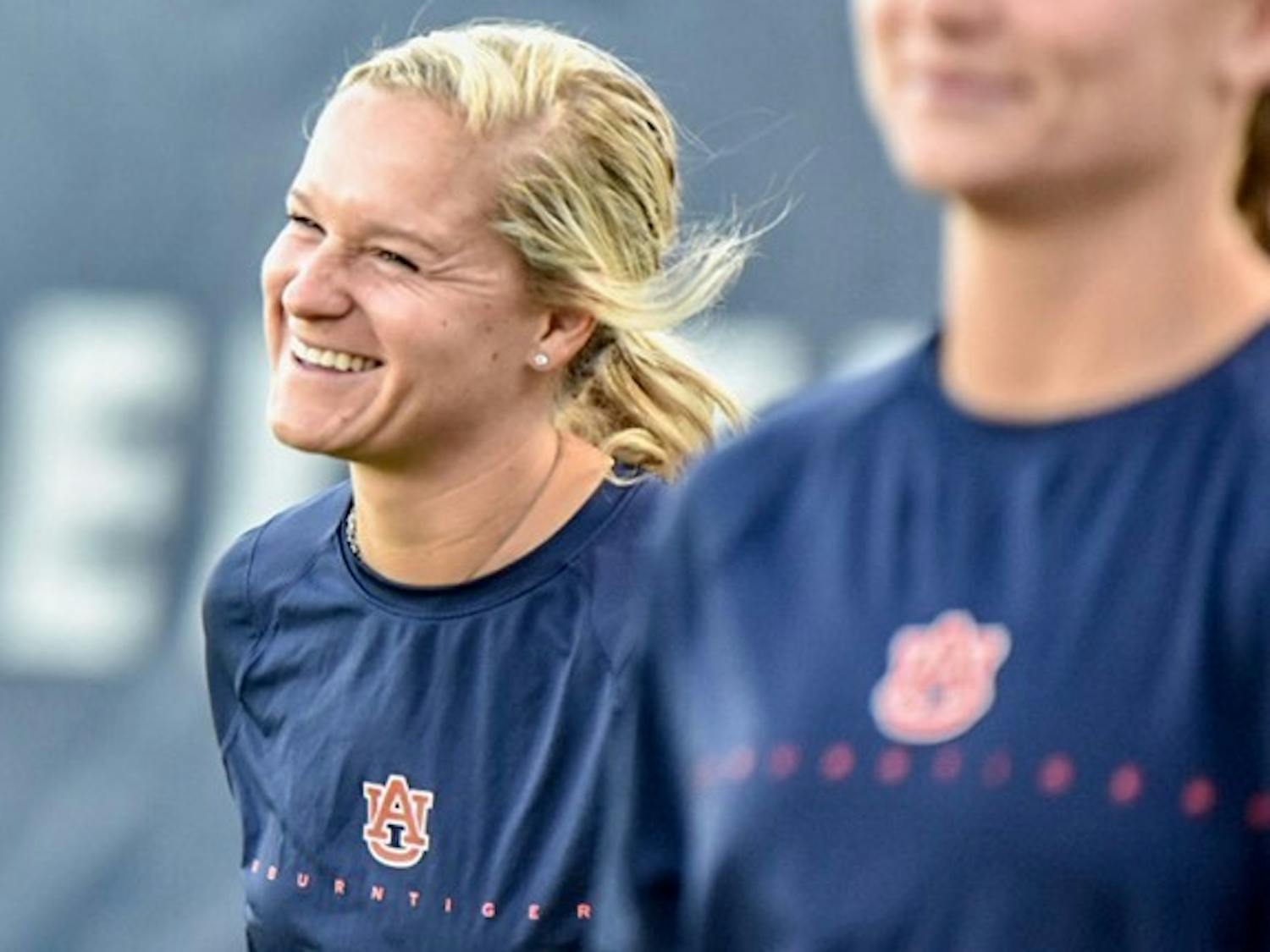 Ashton Brock on the field before a game
