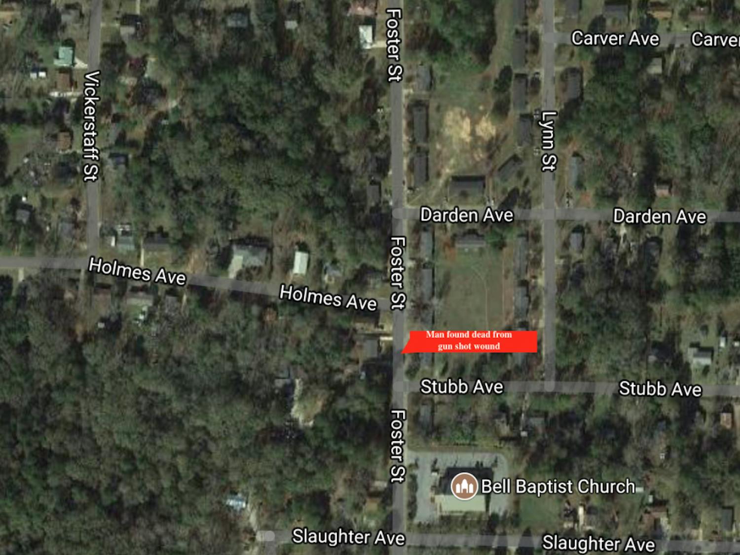 Location of shooting (500 block of foster street)