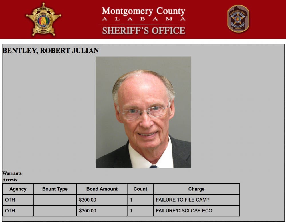 Bentleys mugshot on the MCSO website