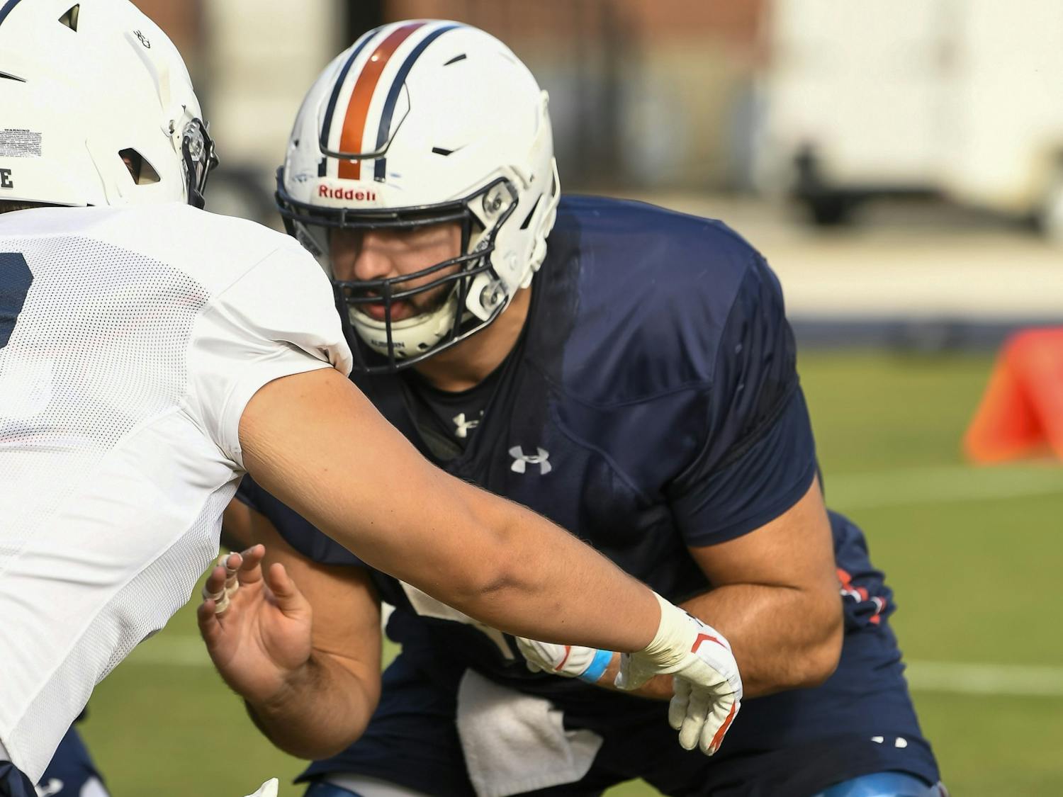 AU helmet and Jordan Hare Stadium