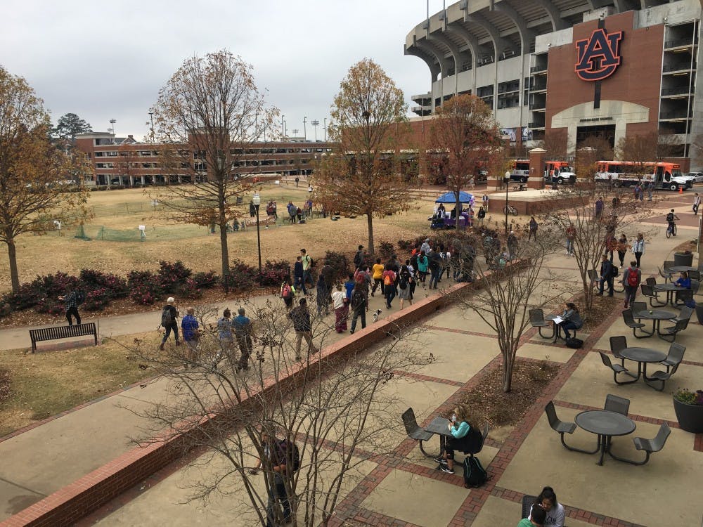 Auburn Graduate Students stage protest at Cater Lawn in response to proposed Tax Reform legislation