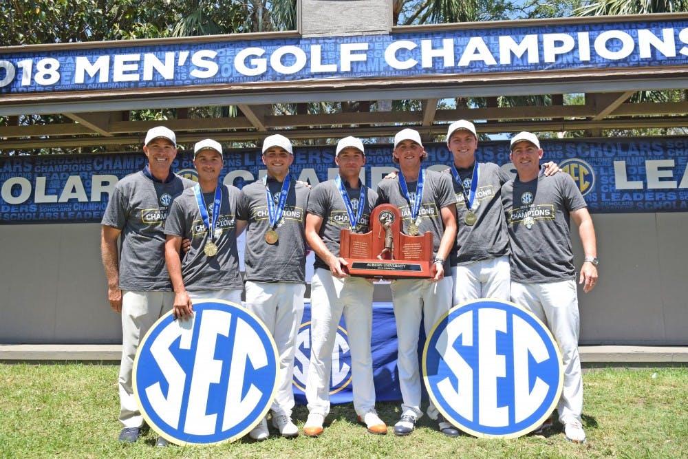 Auburn Men's Golf after SEC Championship win