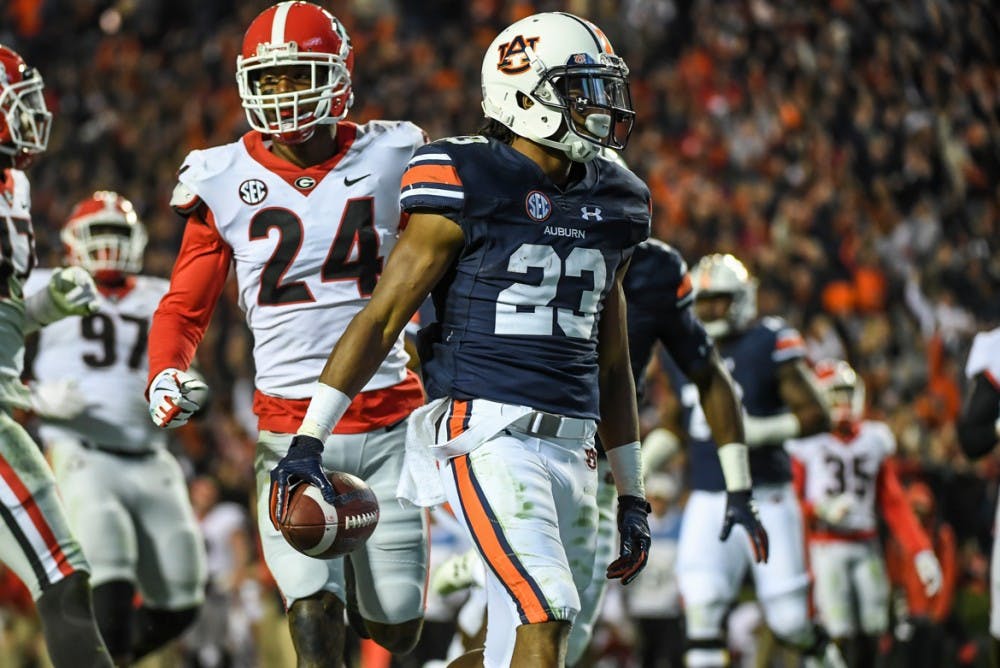 Ryan Davis (23) Auburn football vs Georgia on Saturday, November 11, 2017 in Auburn, Ala.