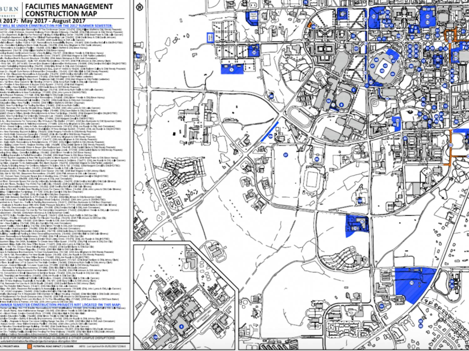 Facilities Management Construction Map