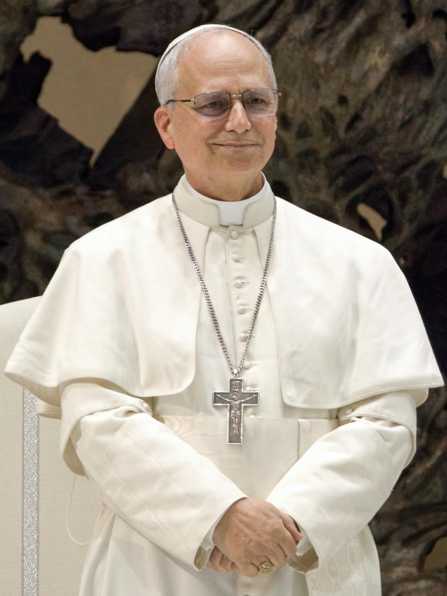 Pope Leo smiling