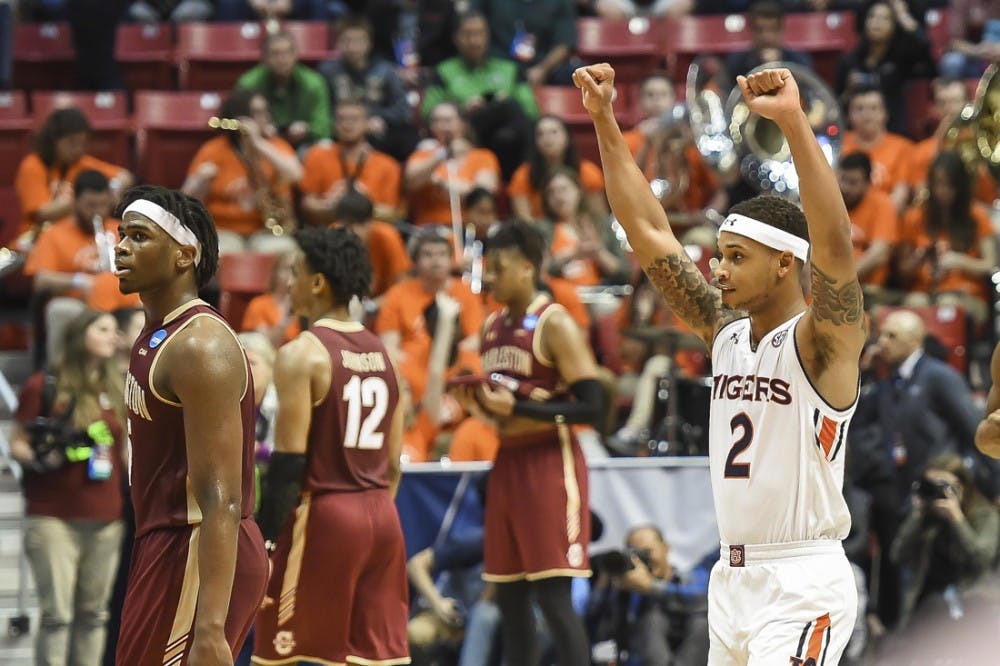 Bryce Brown (2) Auburn men's basketball vs College of Charleston during the first round of the NCAA tournament on Friday, March 16, 2018, in San Diego, Calif.