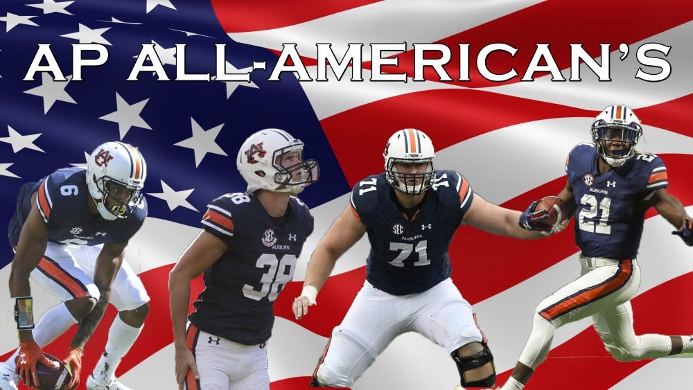 Carlton Davis (6), Daniel Carlson (38), Braden Smith (71) and Kerryon Johnson (21) named AP All-American's​