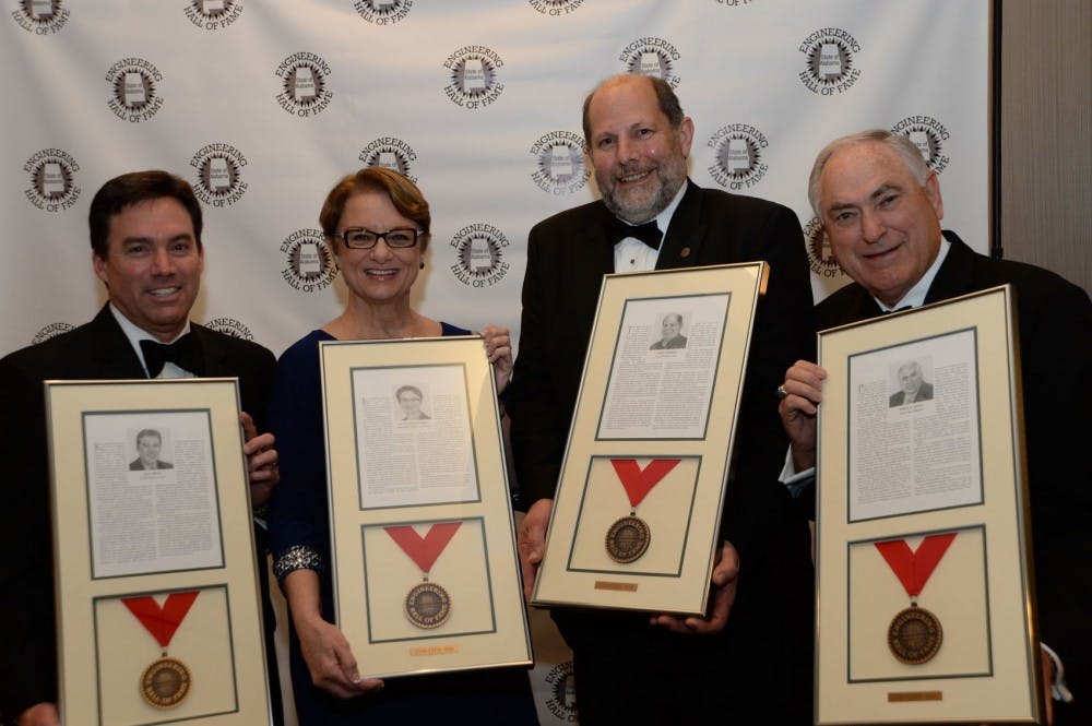 The four Auburn alumni being honored at the Engineering ceremony in Huntsville&nbsp;