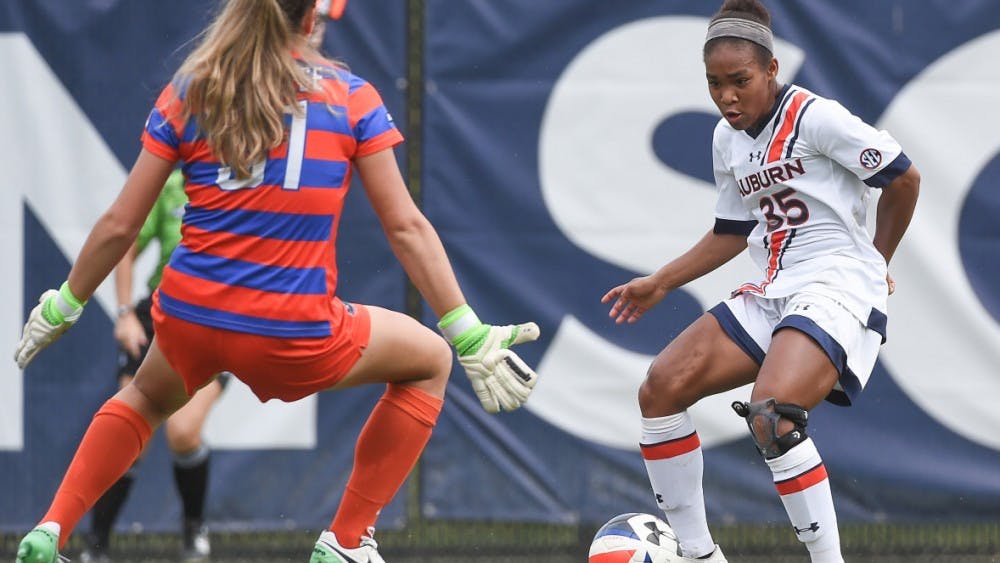 Kristen Dodson (35). Auburn soccer vs Florida on Sunday, Oct. 15, 2017, in Auburn, Ala.