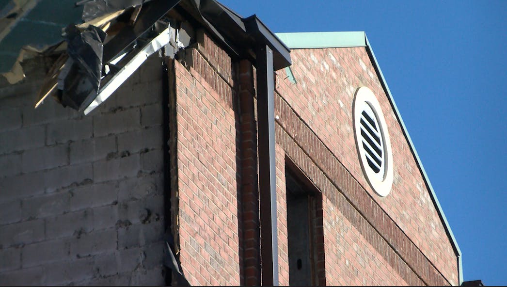 Cambridge Hall Demolition Close-Up