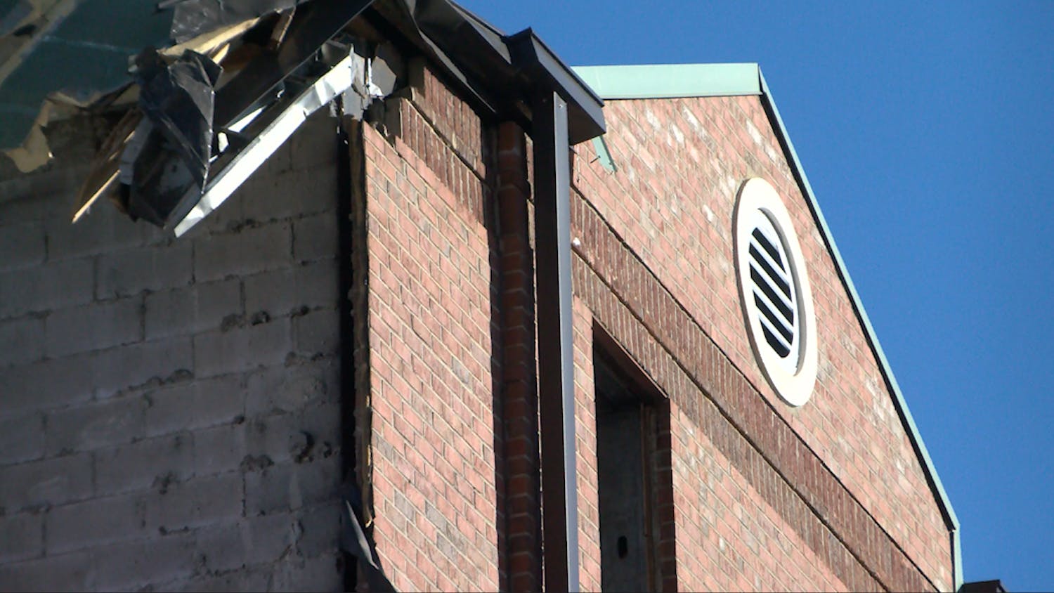 Cambridge Hall Demolition Close-Up