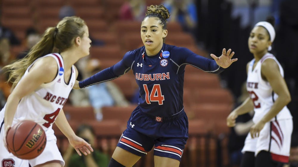 Tiffany Lewis (14) Auburn women's basketball vs NC State during the first round of the NCAA tournament on Friday, March 17, 2017 in Austin, Texas.