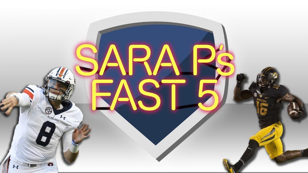 Sara P's Fast 5 Auburn vs. Missouri