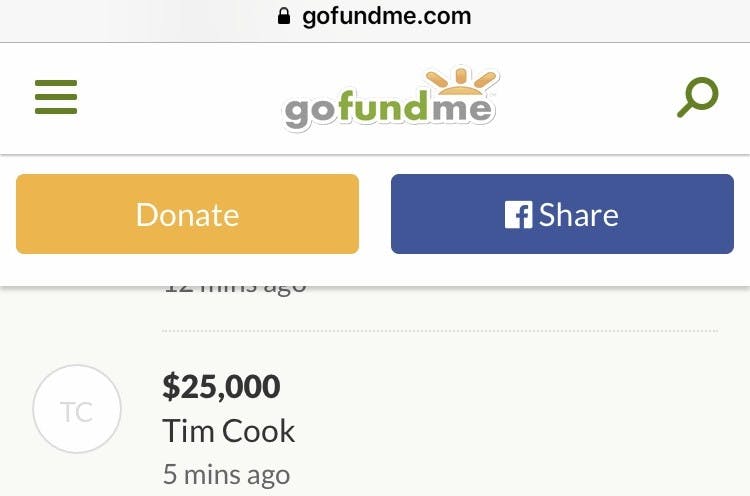 Tim Cook donates $25,000 to Rod, Paula Bramblett's children